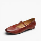 Esmira T-Strap Leather Mary Janes