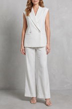 Pinstripe Tailored Ease Trouser Set