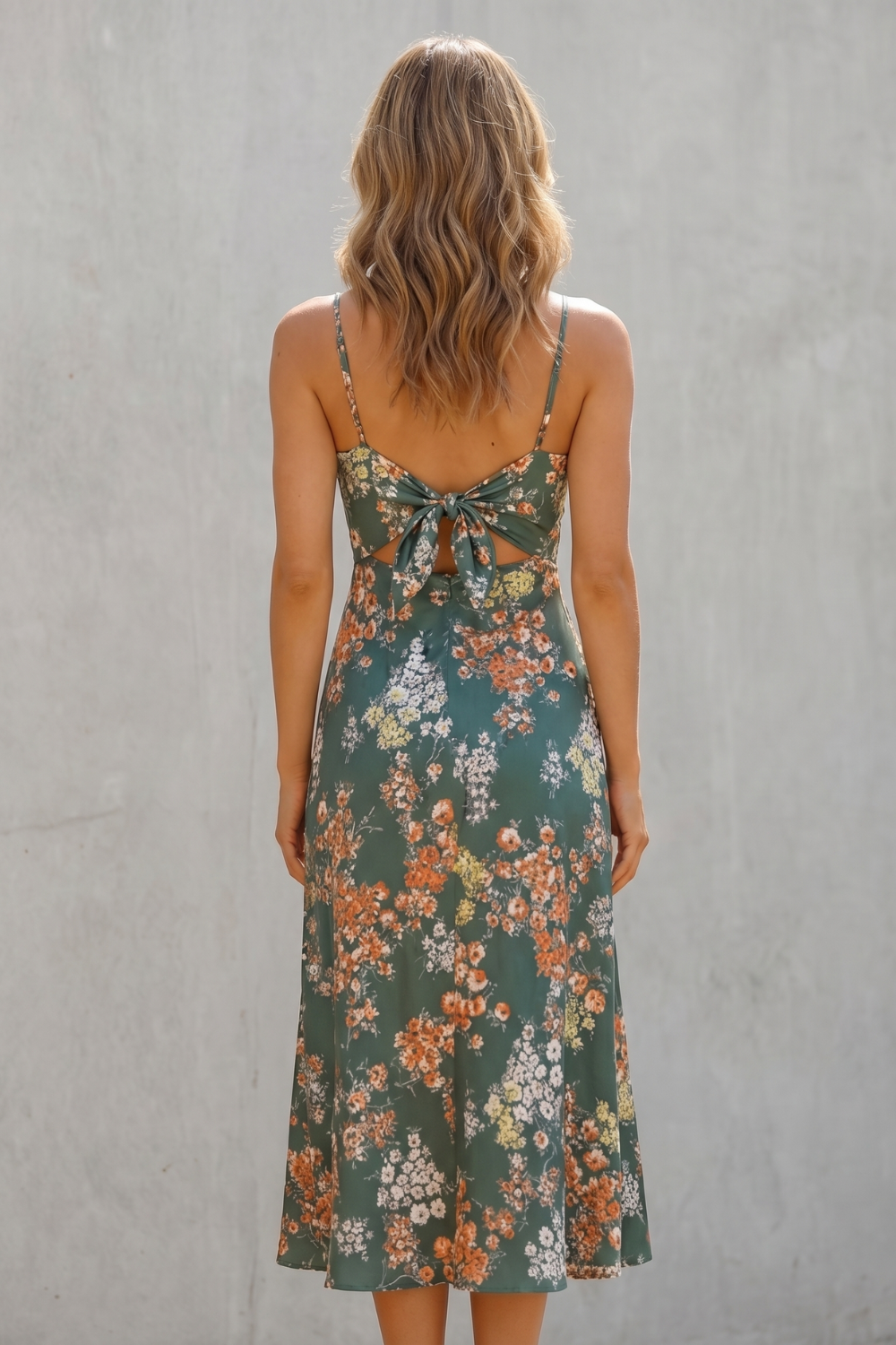 Floral Tie-front Allure Midi Dress