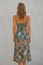 Floral Tie-front Allure Midi Dress