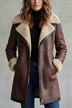 Everlyn – Shearling-lined elegance – leather coat