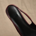 Maelle Lambskin Leather Slingback Heels
