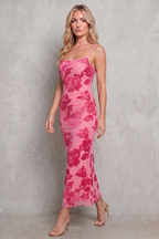 Radiant Bloom Women’s Floral Bodycon Maxi Dress