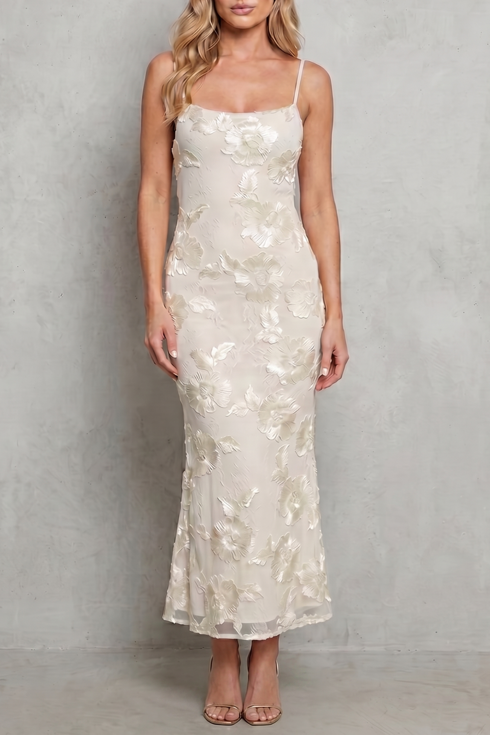 Radiant Bloom Women’s Floral Bodycon Maxi Dress