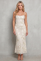 Radiant Bloom Women’s Floral Bodycon Maxi Dress