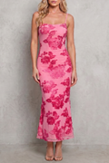 Radiant Bloom Women’s Floral Bodycon Maxi Dress