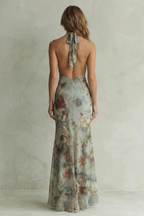 Vintage Chiffon Allure Maxi Dress