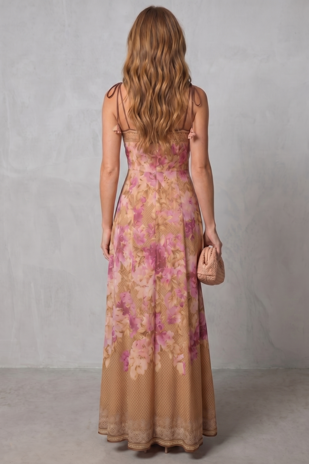 Square Neck Floral Grace Maxi Dress