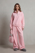 Embroidered Crest Zip Lounge Set