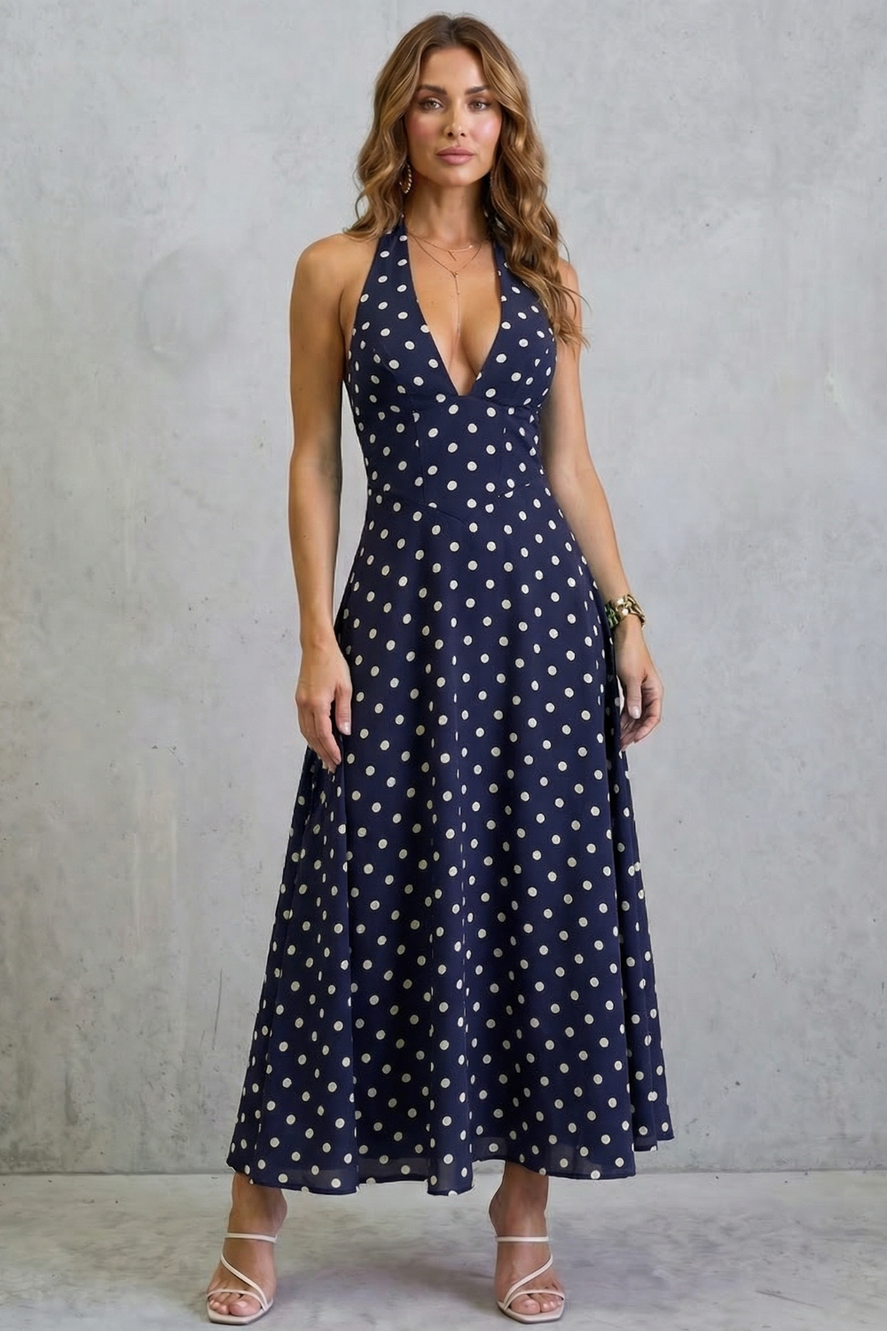 Backless Floral Elegance Maxi Dress