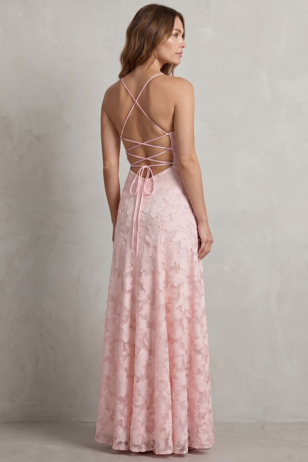 Romantic Floral Silhouette Sleeveless Maxi Dress