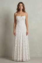 Romantic Floral Silhouette Sleeveless Maxi Dress