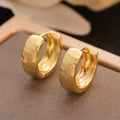 Hammered Golden Huggie Hoop Earrings