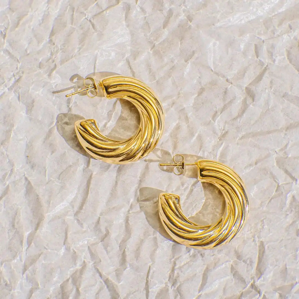 Everyday Chunky Twist Hoops