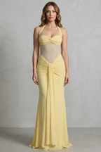 Draped Sculpt Elegance Maxi Dress