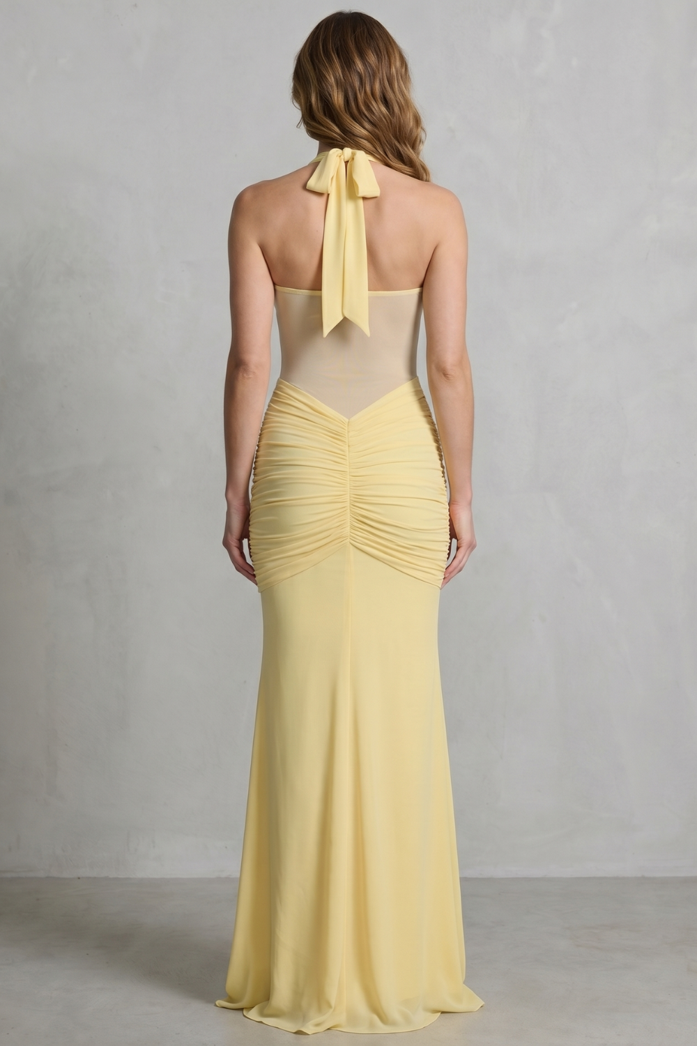 Draped Sculpt Elegance Maxi Dress