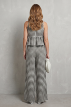 Gingham Ruffle Ease Trouser Set