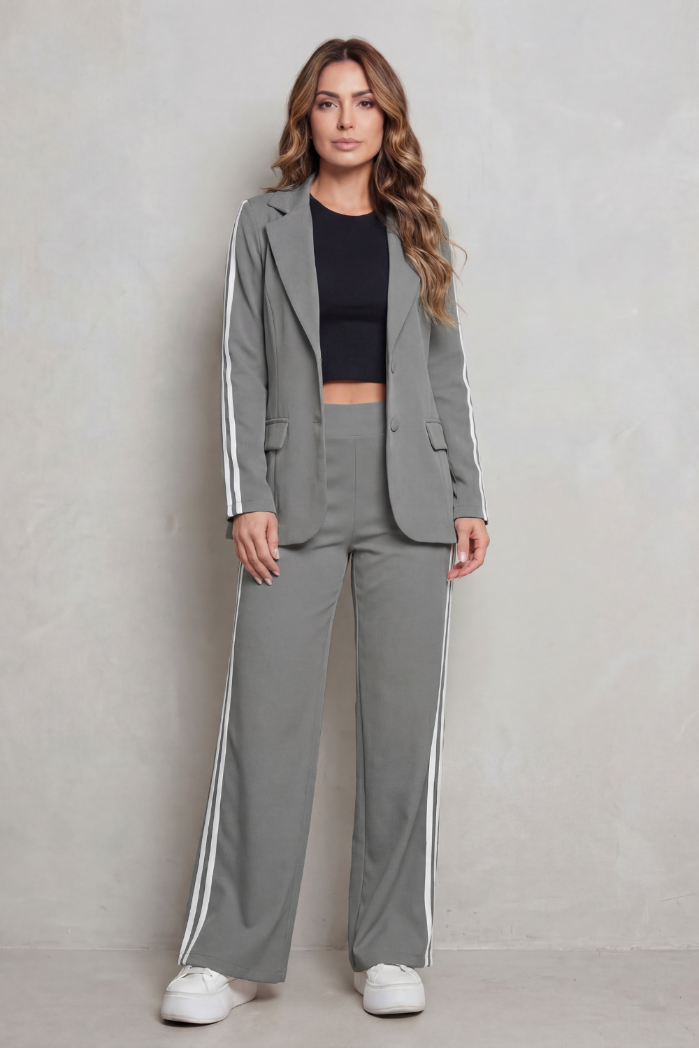 Stripe Detail Sporty Elegance Set