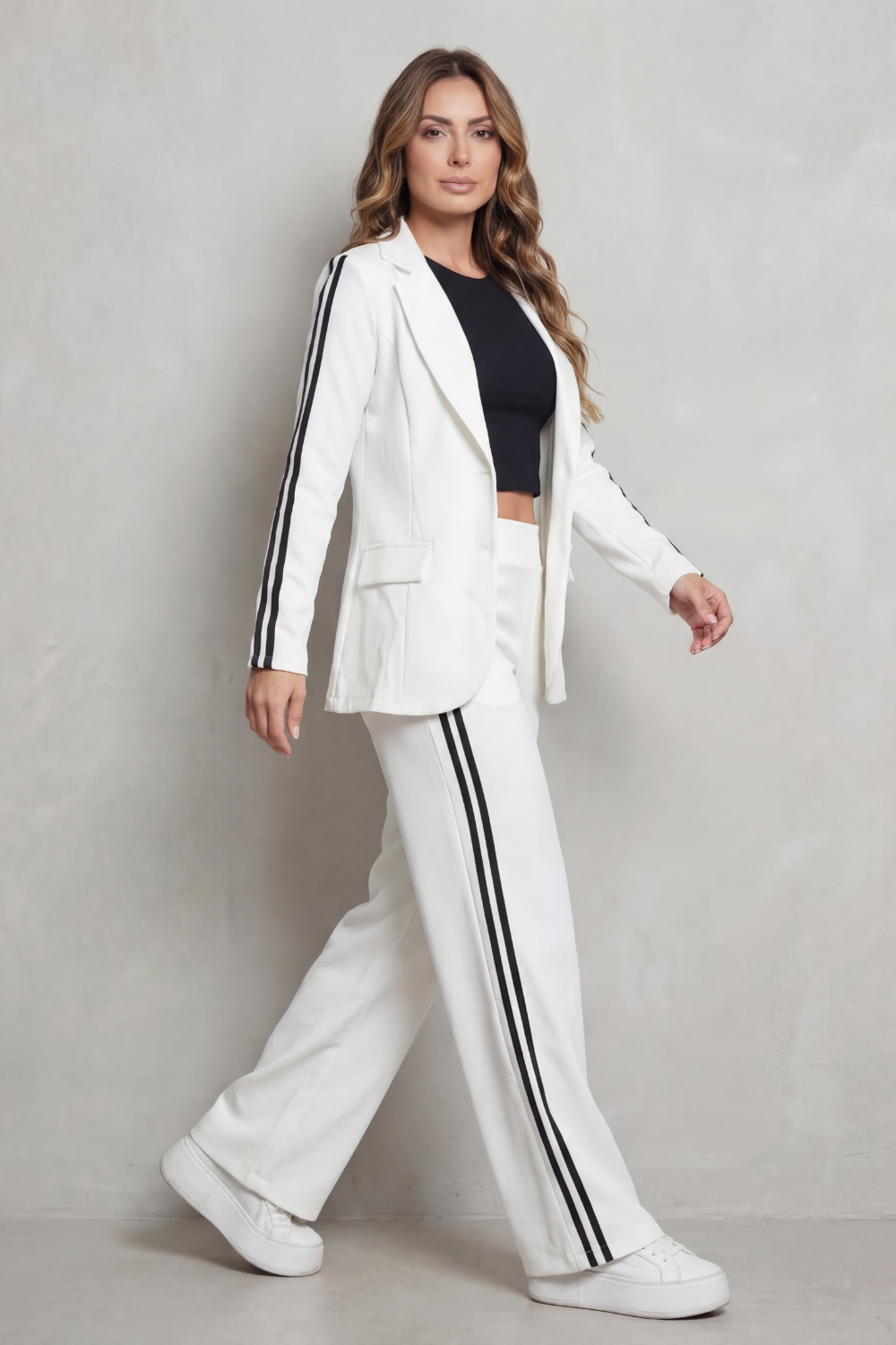Stripe Detail Sporty Elegance Set