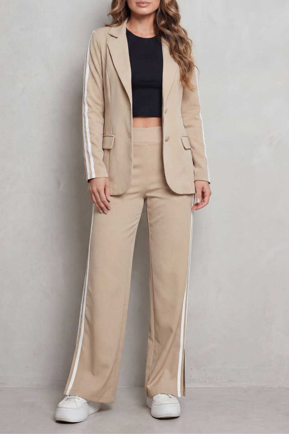 Stripe Detail Sporty Elegance Set