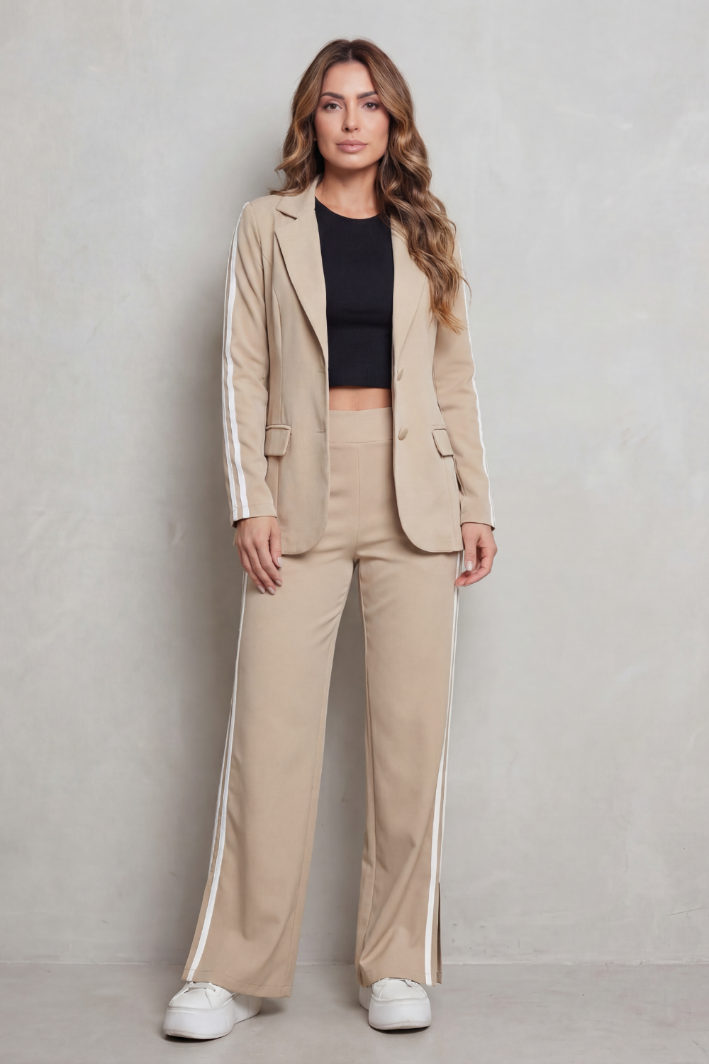 Stripe Detail Sporty Elegance Set