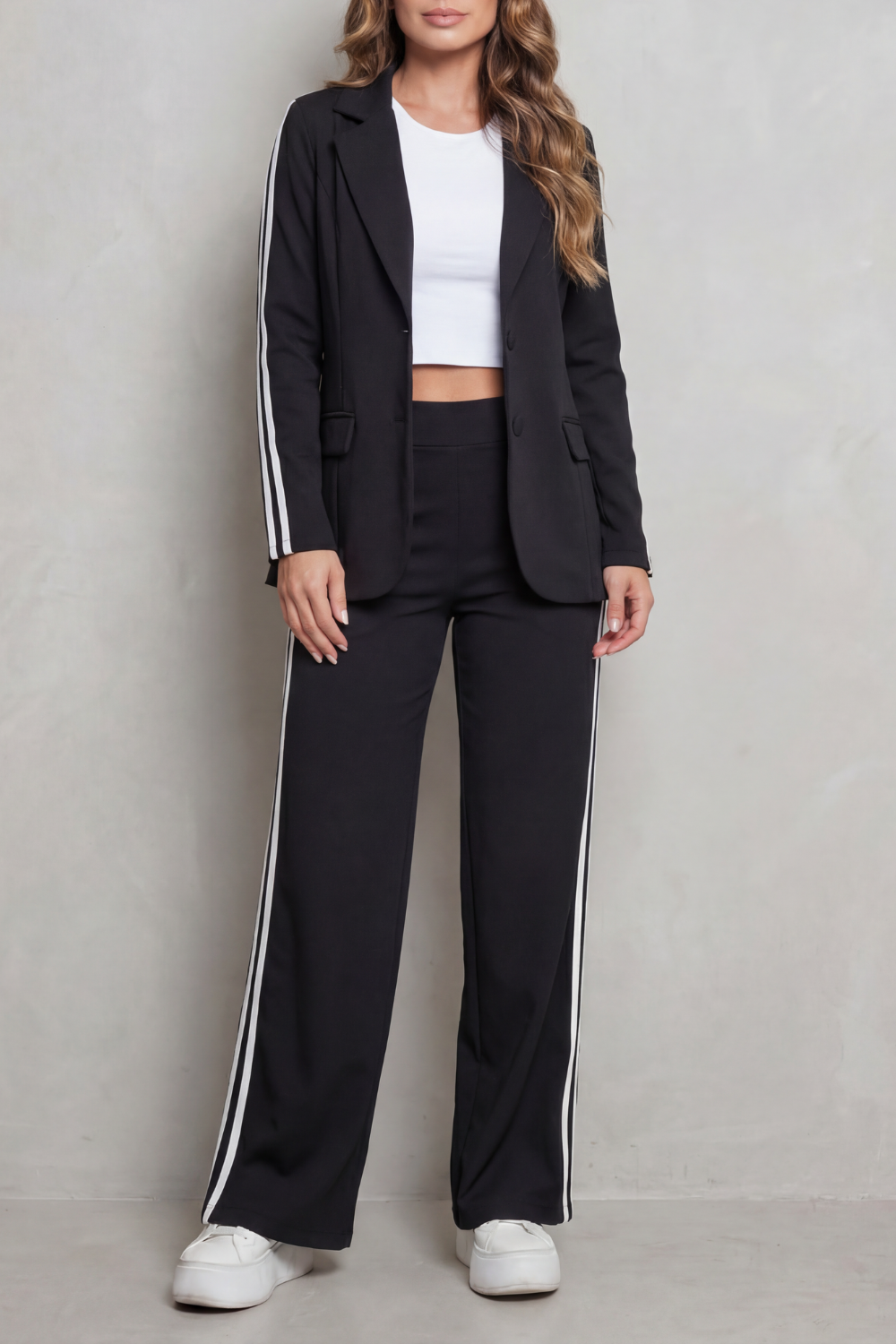 Stripe Detail Sporty Elegance Set