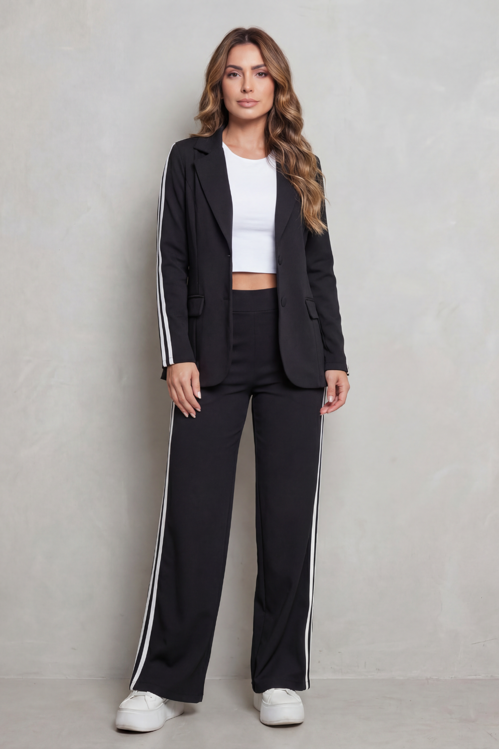 Stripe Detail Sporty Elegance Set
