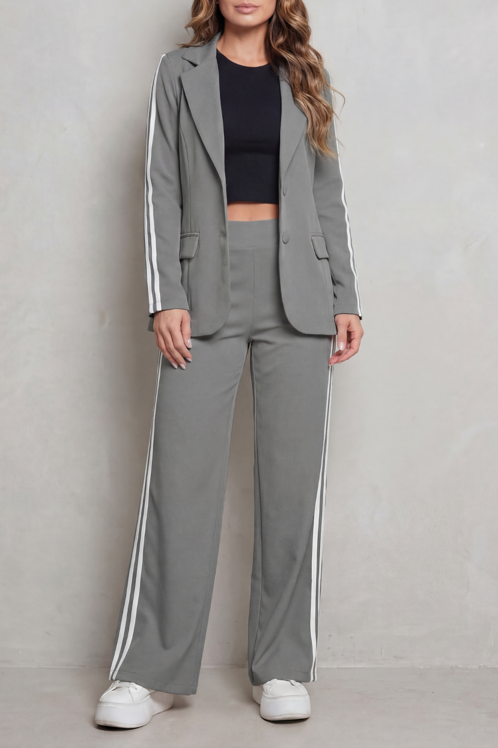Stripe Detail Sporty Elegance Set