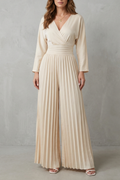 Isla – Pleated Wide-Leg Jumpsuit – Effortless Elegance
