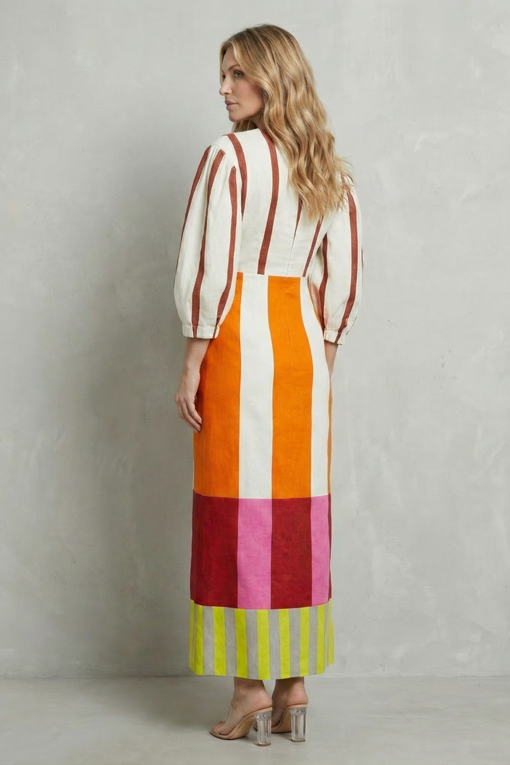 Colour Block Statement Maxi Dress