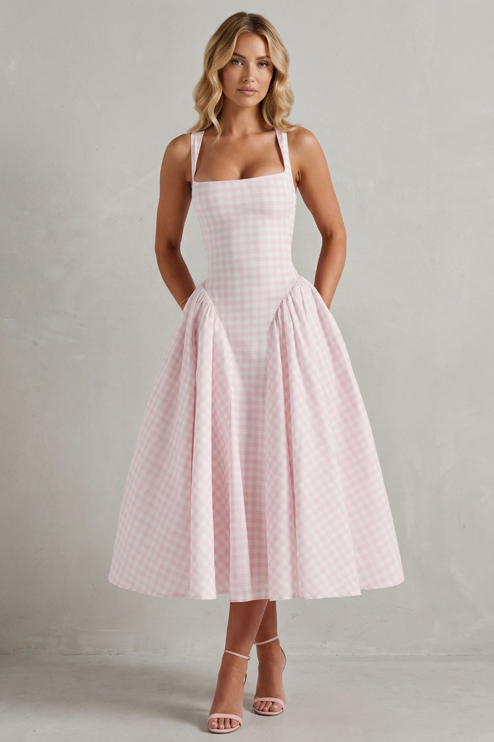 Gingham Summer Charm Midi Dress