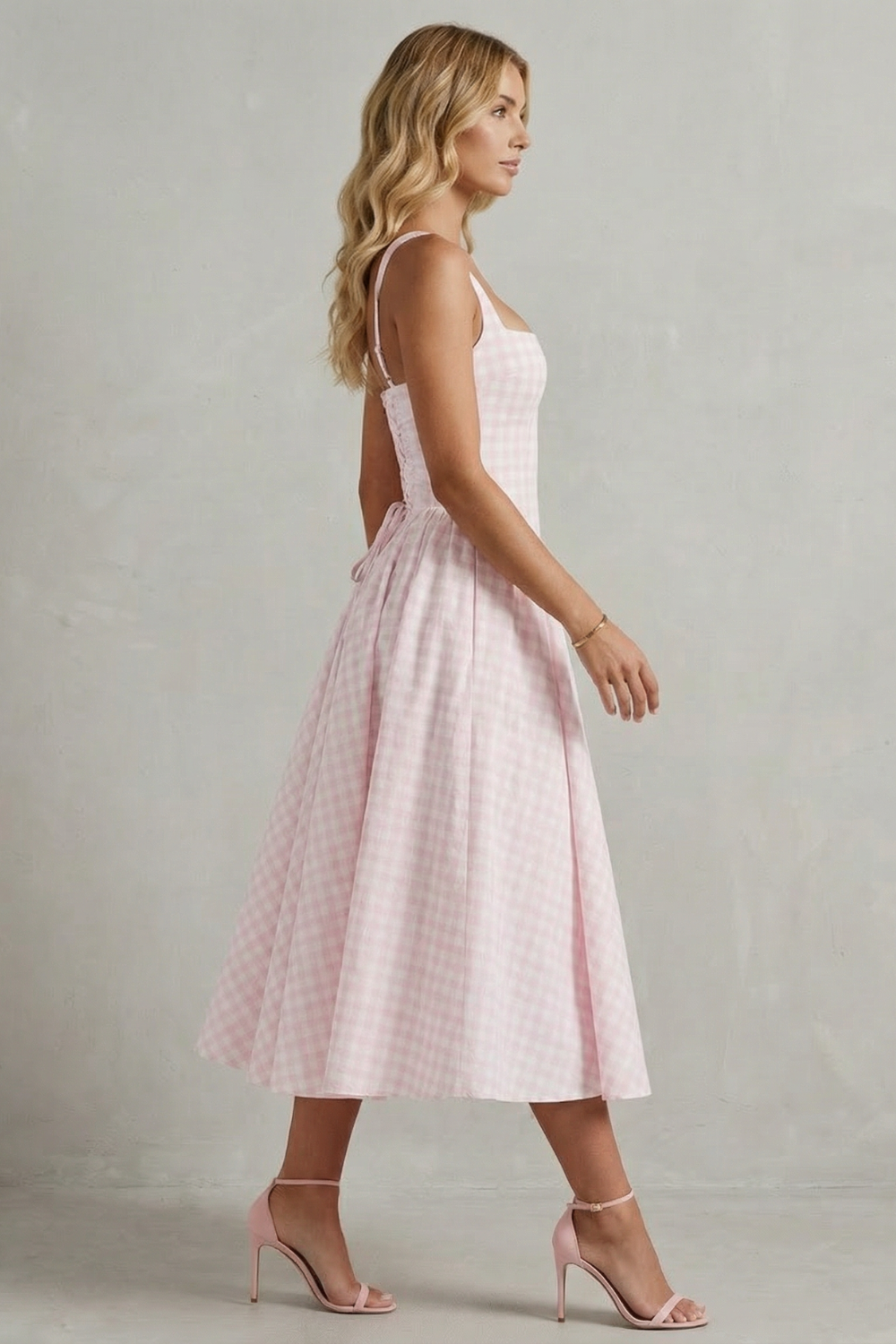 Gingham Summer Charm Midi Dress