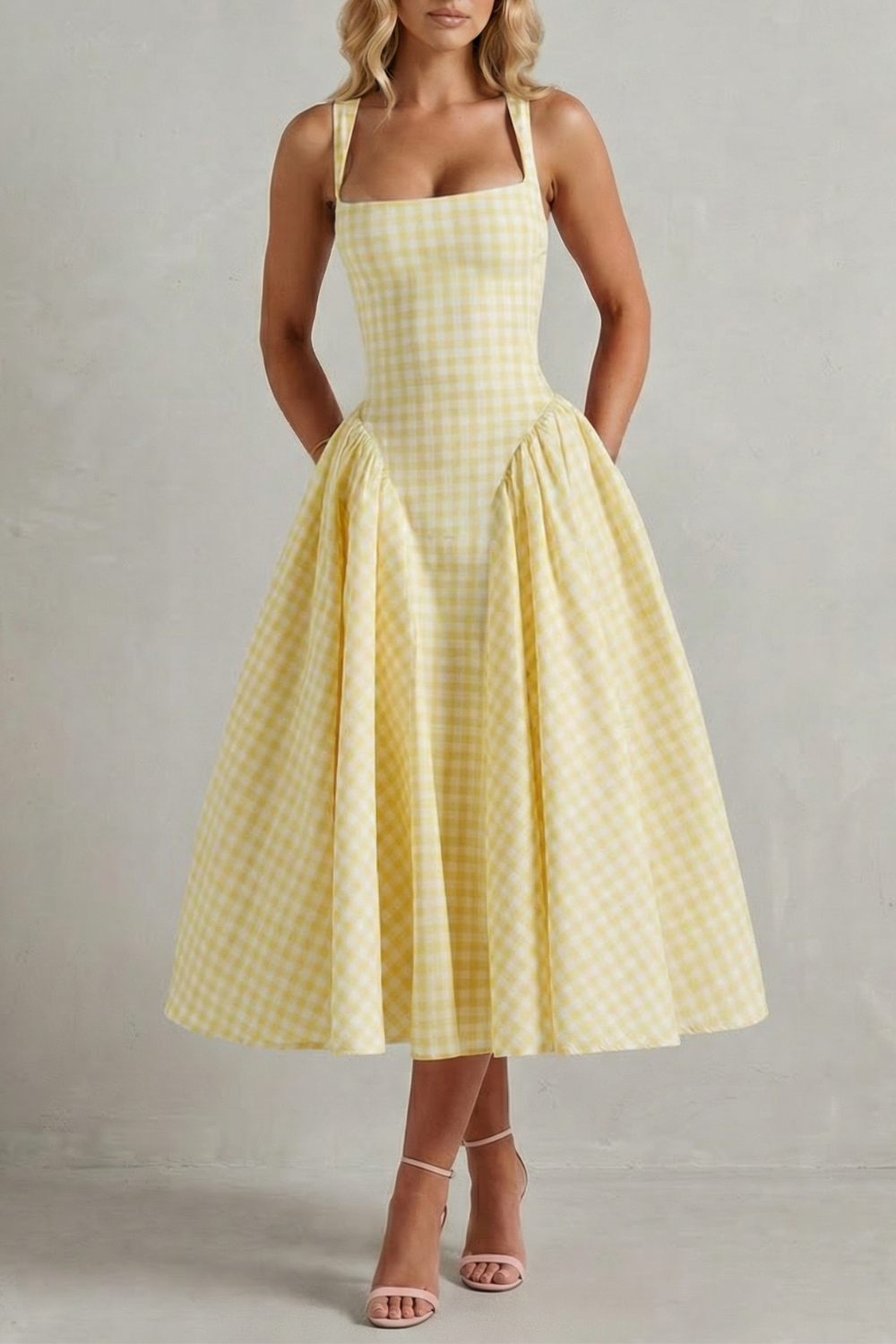 Gingham Summer Charm Midi Dress
