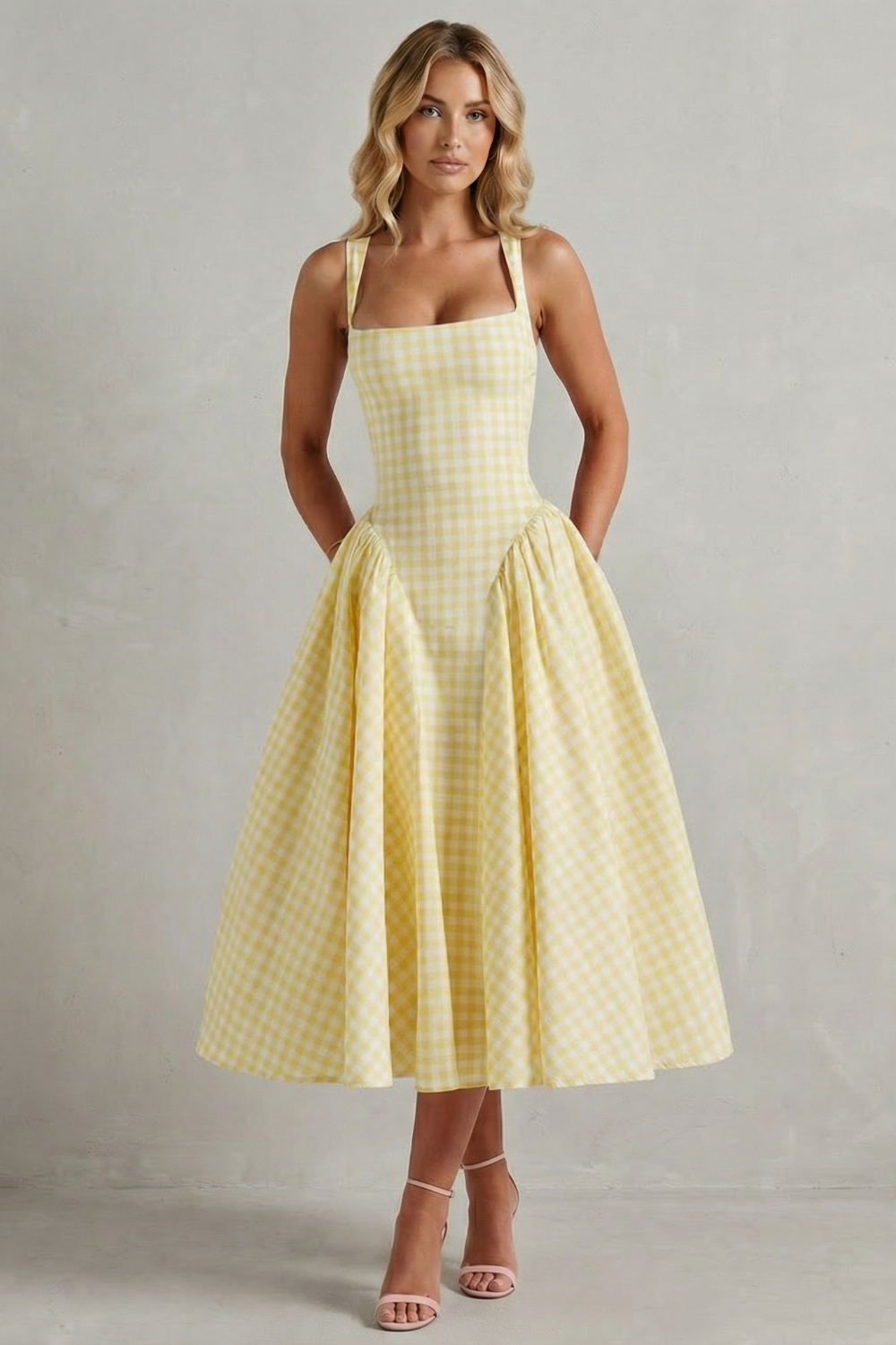 Gingham Summer Charm Midi Dress