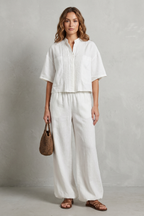 Breezy Pleated Elegance Trouser Set