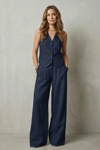 Relaxed Tailored Elegance Vest And Trouser Set