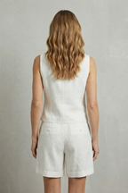 Tailored Summer Ease Vest And Short Set