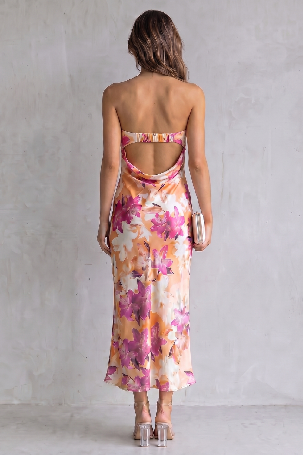 Strapless Floral Elegance Maxi Dress