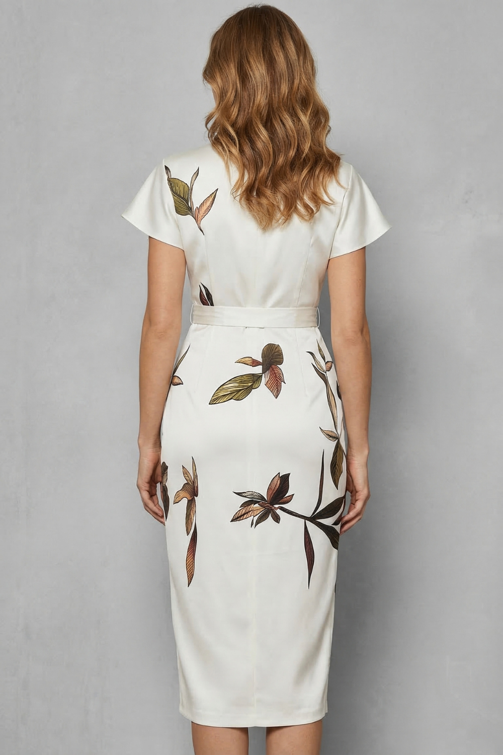 Effortless Wrap Silhouette Midi Dress
