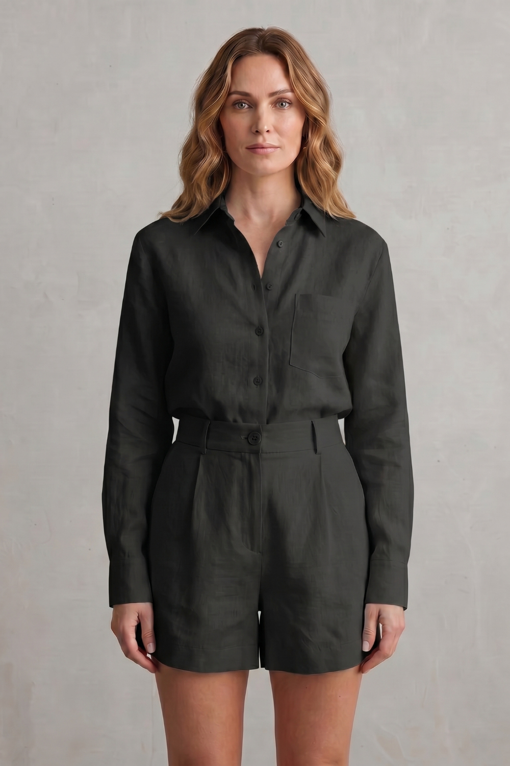 Relaxed Linen Elegance Two Piece Set