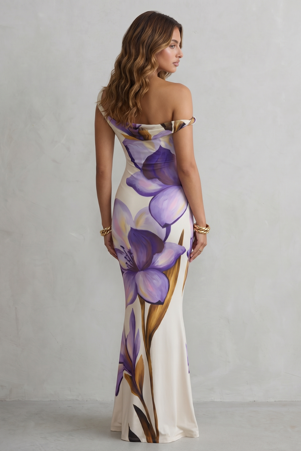 Off-shoulder Floral Allure Maxi Dress