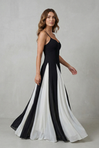 Modern Contrast Women’s Elegant Maxi Dress