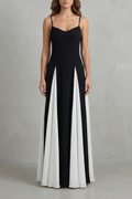 Modern Contrast Women’s Elegant Maxi Dress