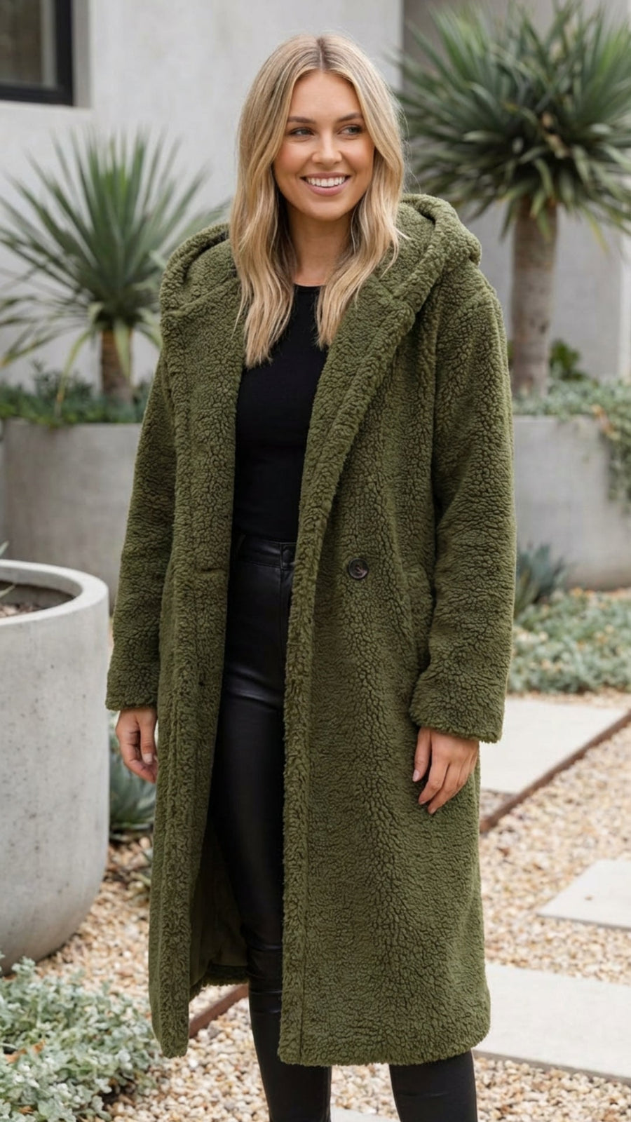Women’s Long Faux Fur Teddy Coat