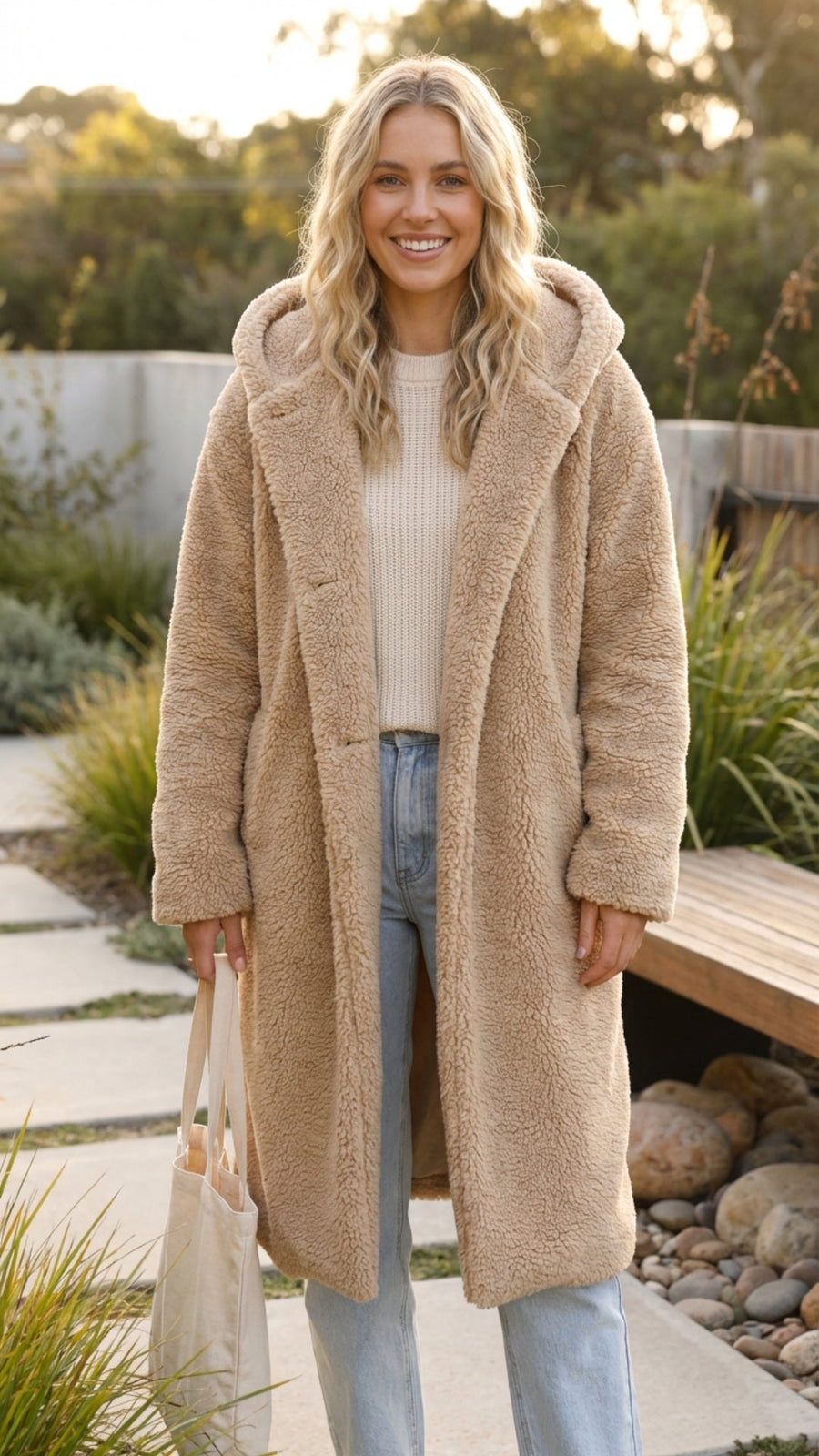 Women’s Long Faux Fur Teddy Coat