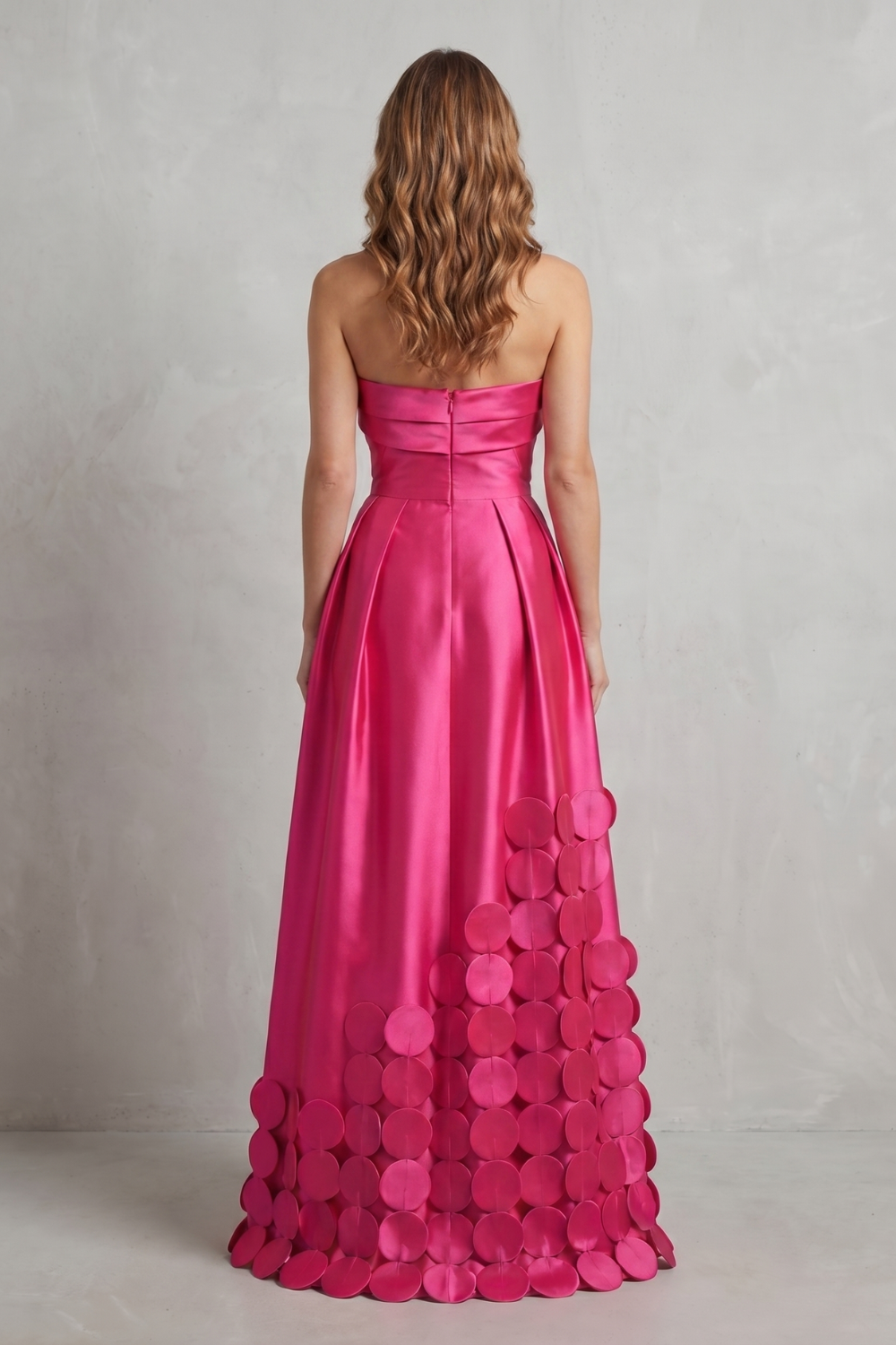 Satin Polka Elegance Maxi Dress