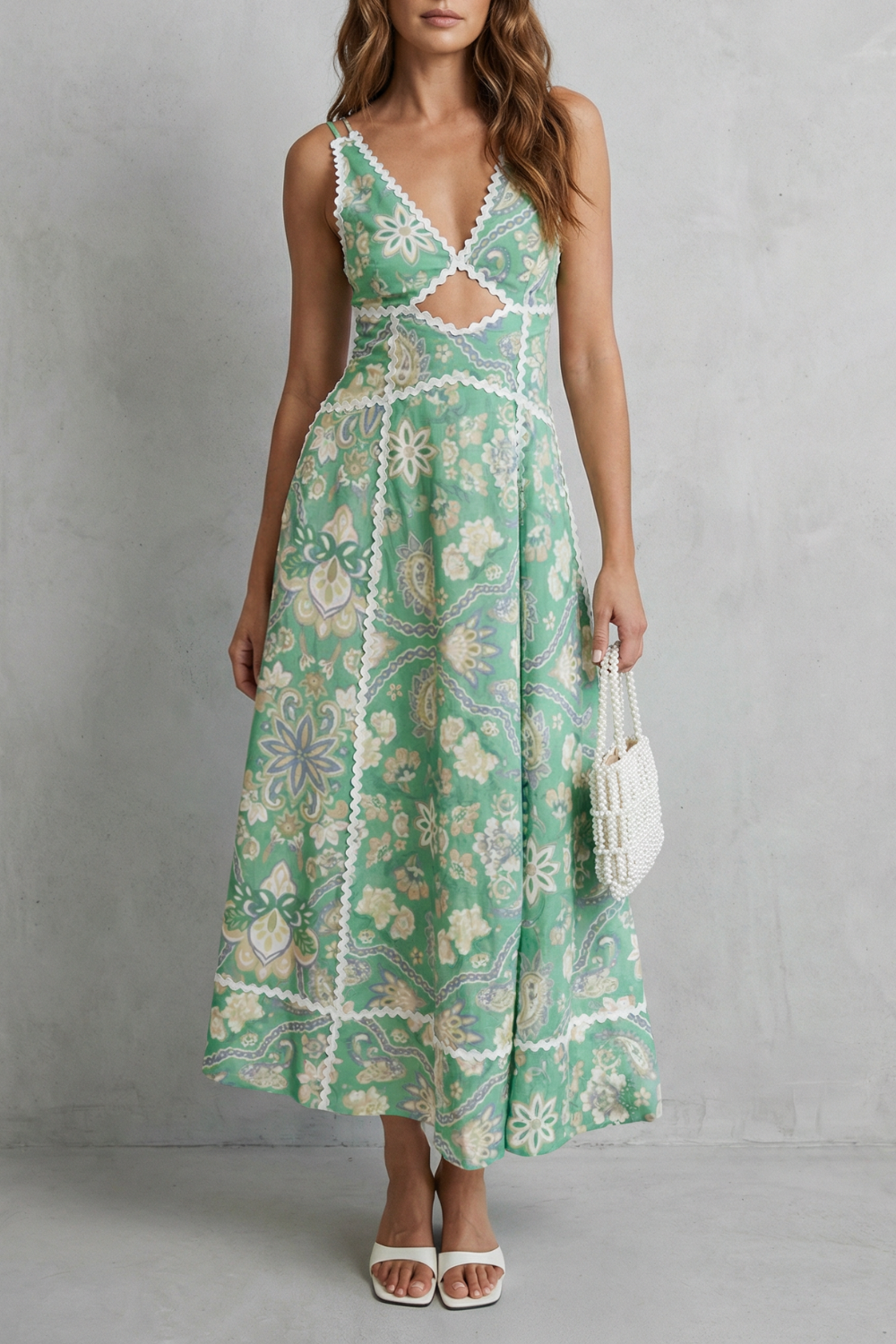 Artistic Cutout Elegance Maxi Dress