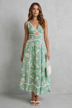 Artistic Cutout Elegance Maxi Dress