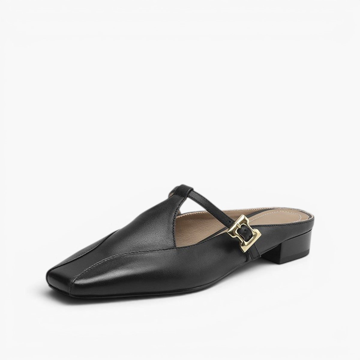 Luna Sculpt Leather Mules