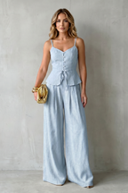 Effortless Resort Elegance Trouser Set